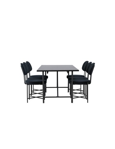 Matgrupp Astrid med Stella matstolar, 200 × 90 cm