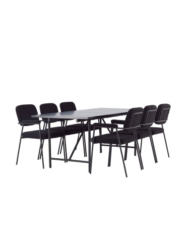 Matgrupp Astrid med Yesterday matstolar, 200 × 90 cm