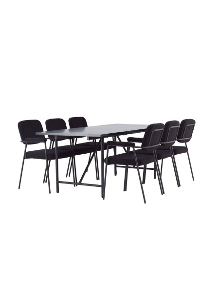 Matgrupp Astrid med Yesterday matstolar, 200 × 90 cm