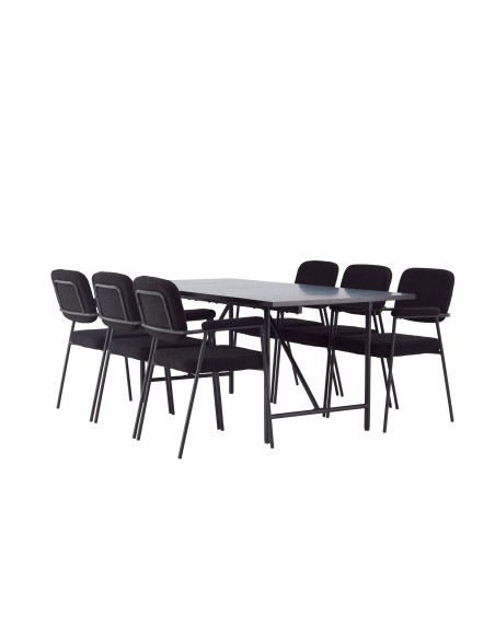 Matgrupp Astrid med Yesterday matstolar, 200 × 90 cm