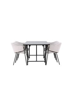 Matgrupp Astrid med Evelina matstolar, 200 × 90 cm 2